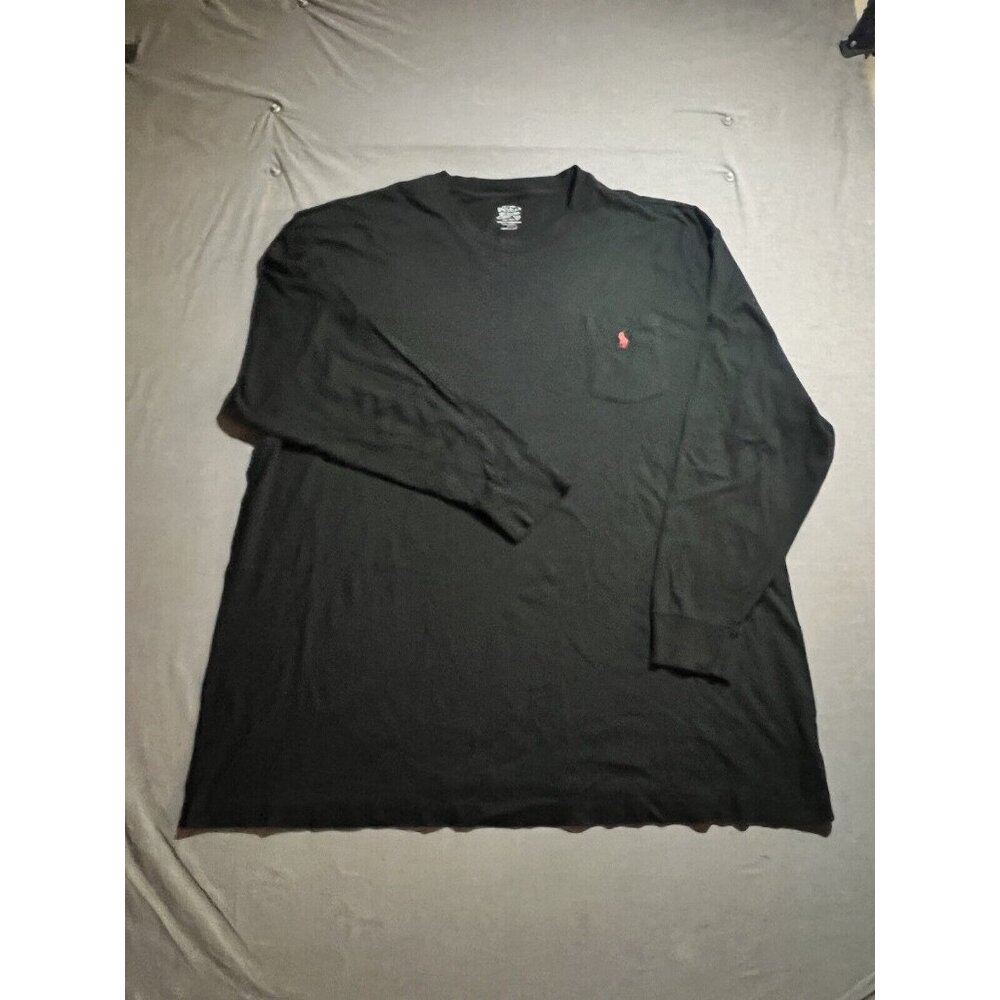 Ralph Lauren Sweater 3XB Black Lightweight Logo Long Sleeve Sweatshirt.